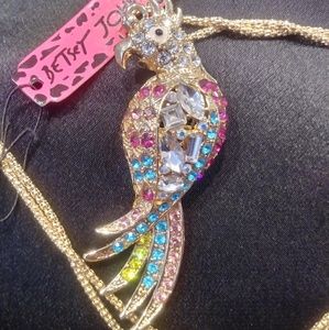 Betsey Johnson parrot necklace